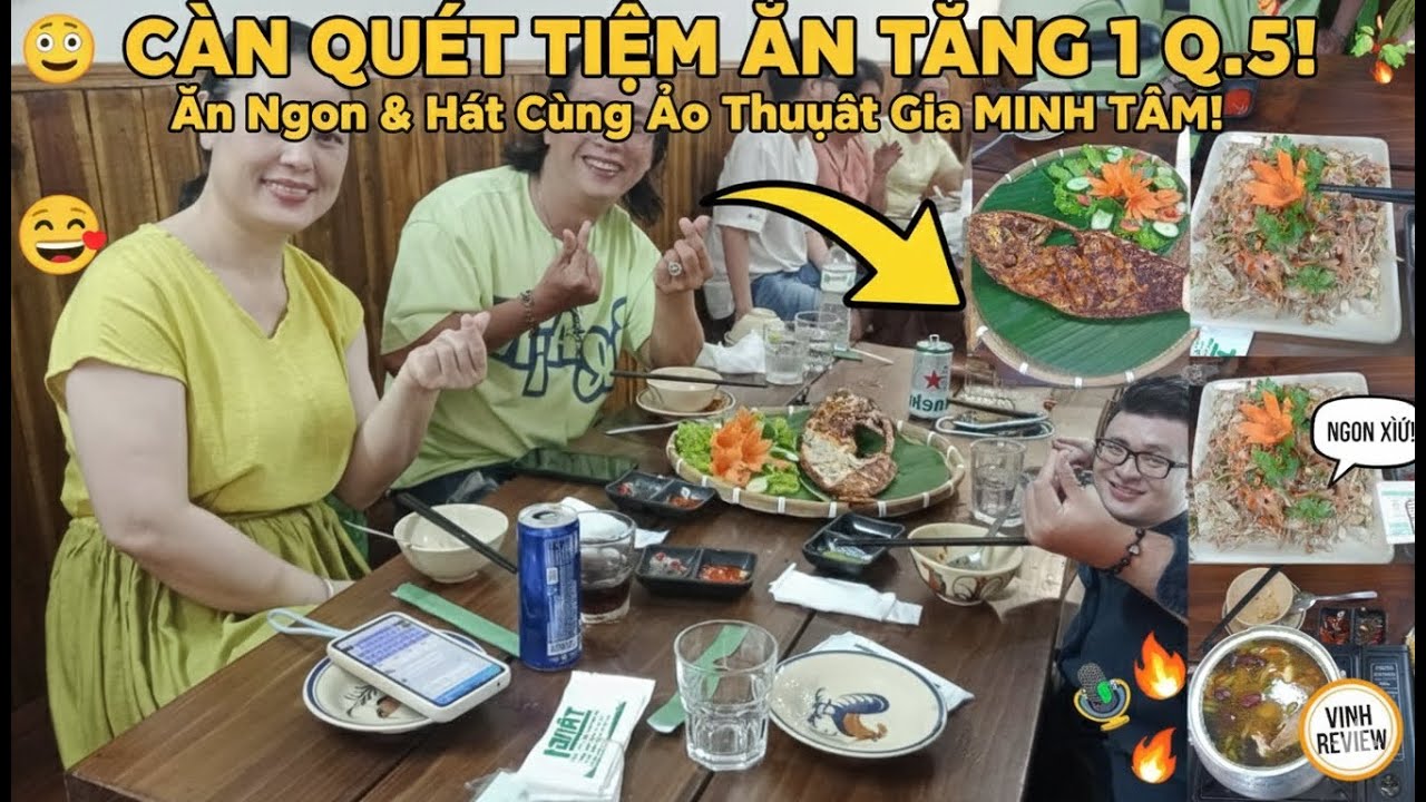 Tiệm Ăn Tăng 1 Quận 5 Có Gì? Thử Ngay Cá Da Bò Nướng & Gỏi Bò Khoai Môn Cùng Vợ Chồng Anh Minh Tâm 😋