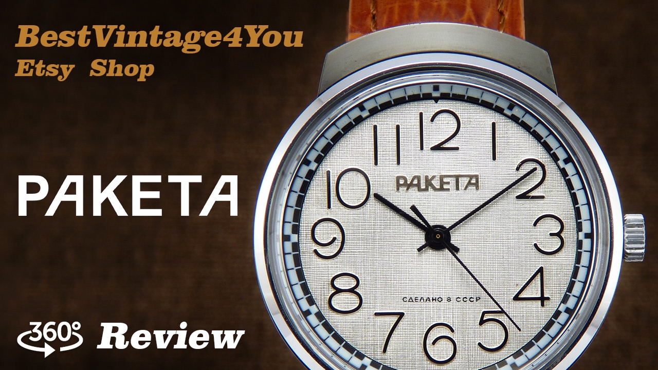 Hands-on video Review of Raketa NOS Soviet Watch From 70s