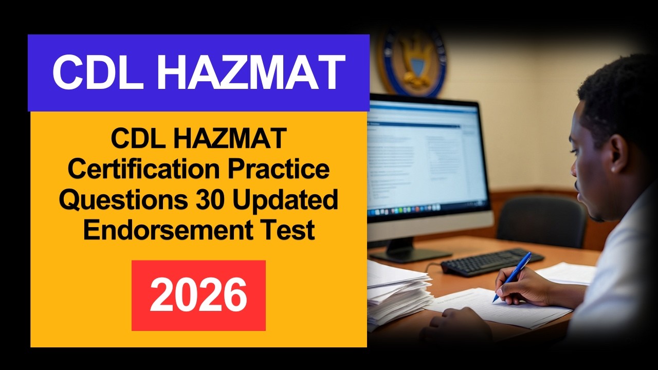CDL HAZMAT Certification Practice Questions 2026 – 30 Updated Endorsement Test