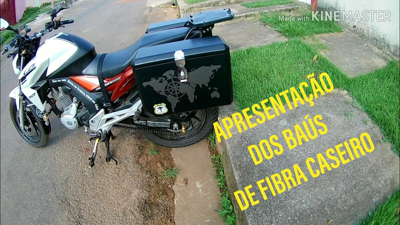 APRESENTAÇÃO DOS BAÚS DE FIBRA CASEIRO, CB 250F TWISTER.