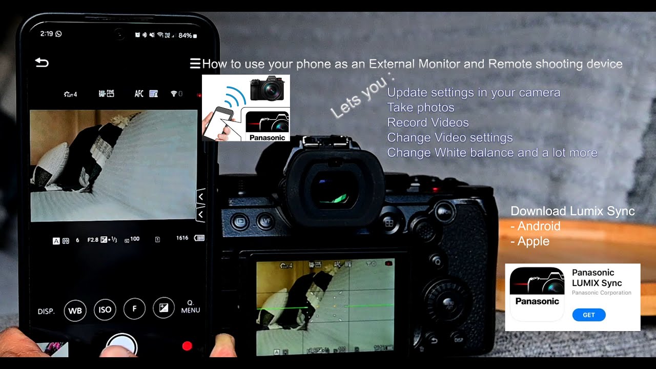 Как использовать телефон в качестве внешнего монитора на Panasonic Lumix S5ii S5iix | Учебное пос...