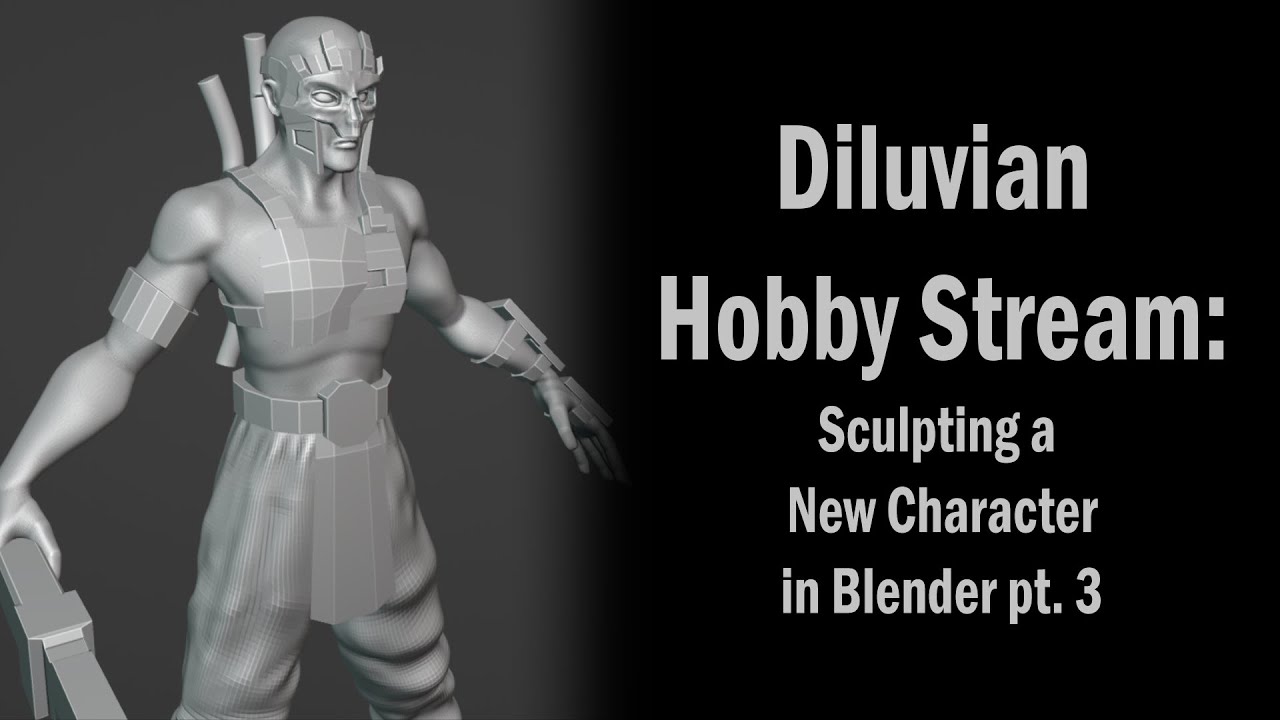 Hobby Stream:  Sculpting a Miniature in Blender pt. 2
