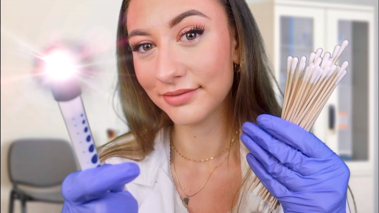 ASMR Реалистичная ролевая игра «Чистка ушей и медицинский тест слуха» 😴 тихая ролевая игра для сна