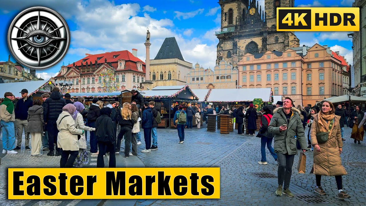 Explore Prague Easter Markets 2025 🇨🇿 | Relaxing 4K HDR Walking Tour
