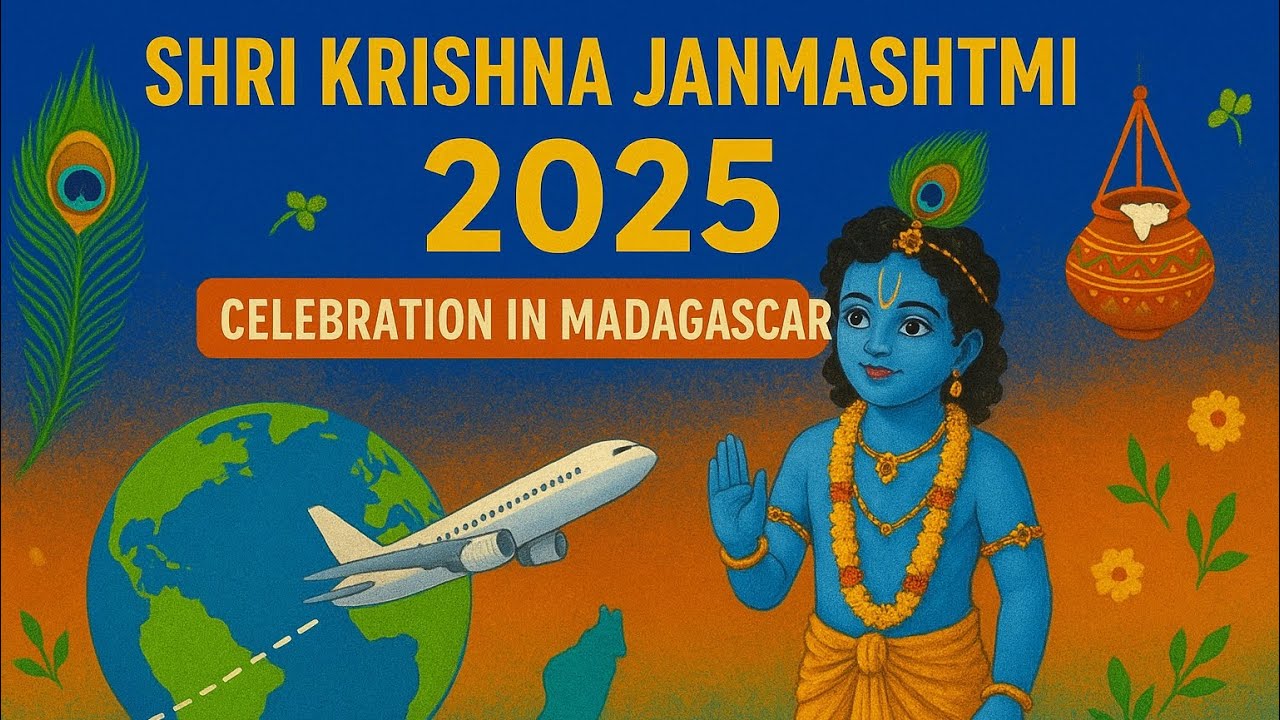 Shri Krishna 🦚 Janmashtmi Celebration In Madagascar 🇲🇬 | Sanatani Vibes | Radhe Shyam | Hindus 🕉️ 