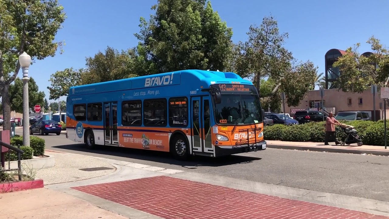 OCTA Bus Action at Fullerton Transportation Center – 7/16/19