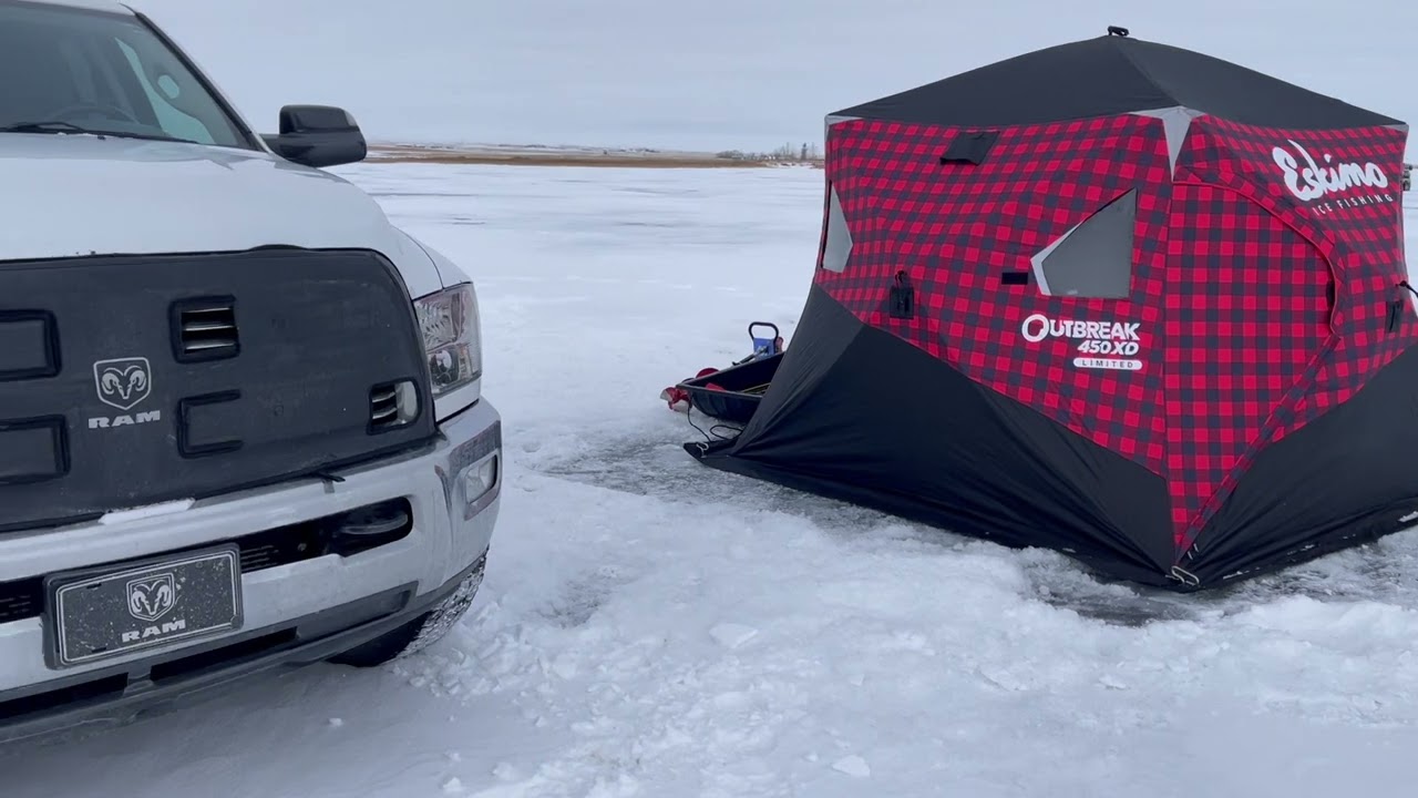 Alberta Lake McGregor Ice Fishing Effort