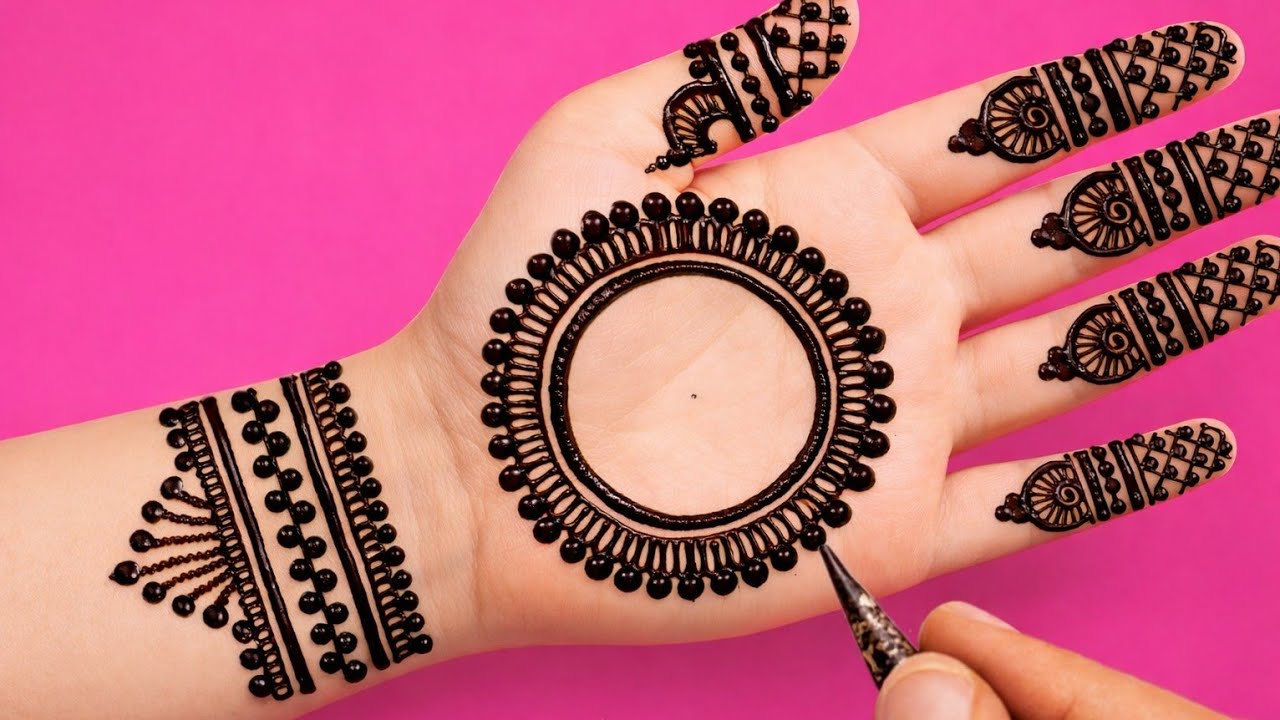 Front hand mehndi design 😍 | Ramzan special mehndi design | easy simple mehndi design 
