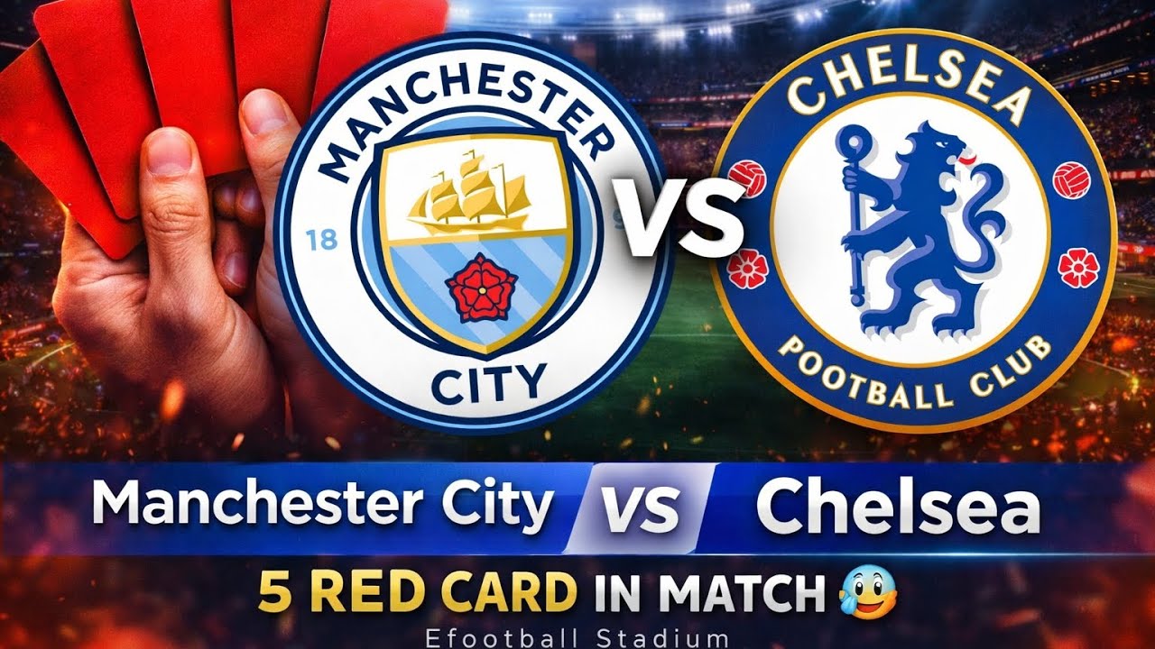 Manchester City vs Chelsea😮😰 5 Red Card for Man City😡 ||Efootball 2026 PC Gameplay By 