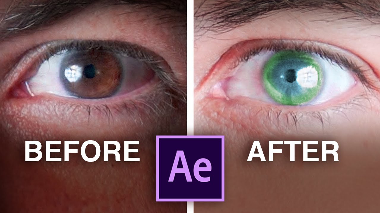 How to CHANGE your EYE COLOR with After Effects - VFX Tutorial