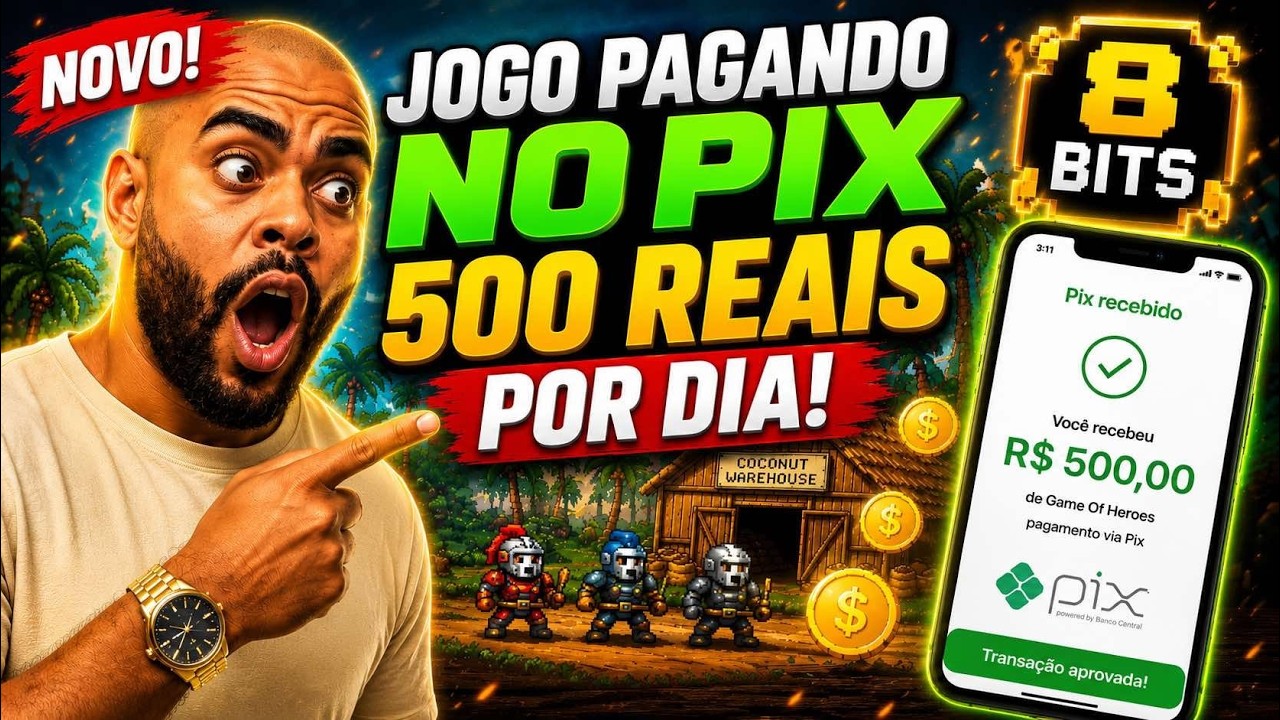 GANHEI 500 REAIS EM 1 DIAS! JOGO NOVO PAGANDO NO PIX! GAME OF HERO