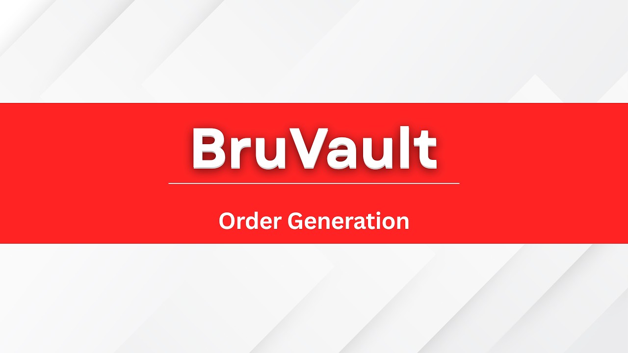 Order Generation Overview