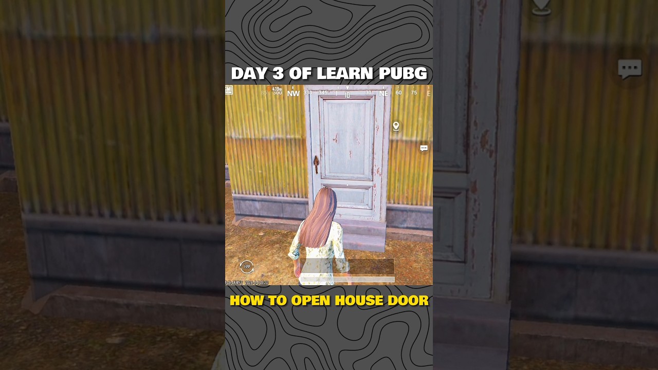 How To Open Door🚪In BGMI or PUBG || 📈 Day 3 Of Learn Pubg || BGMI Door Opening In Simple Way ||