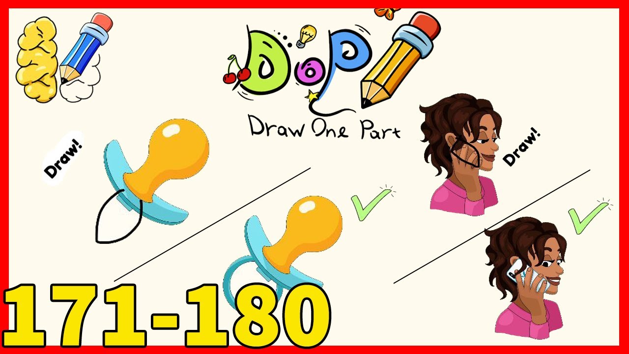 DOP Draw One Part | Level 171 172 173 174 175 176 177 178 179 180 Solution or Walkthrough