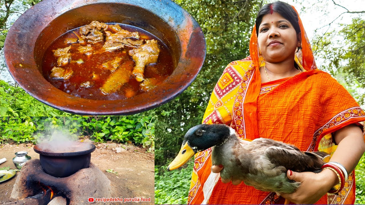 village style Batak recipe | Batak ka meet kaise banta hai | Duck cutting and cooking | Duck curry
