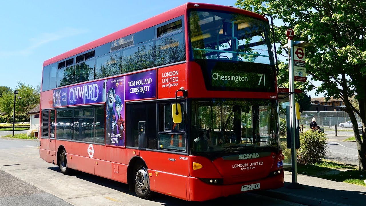 London Bus Route 71 - Kingston to Chessington World of Adventures - Subtitles