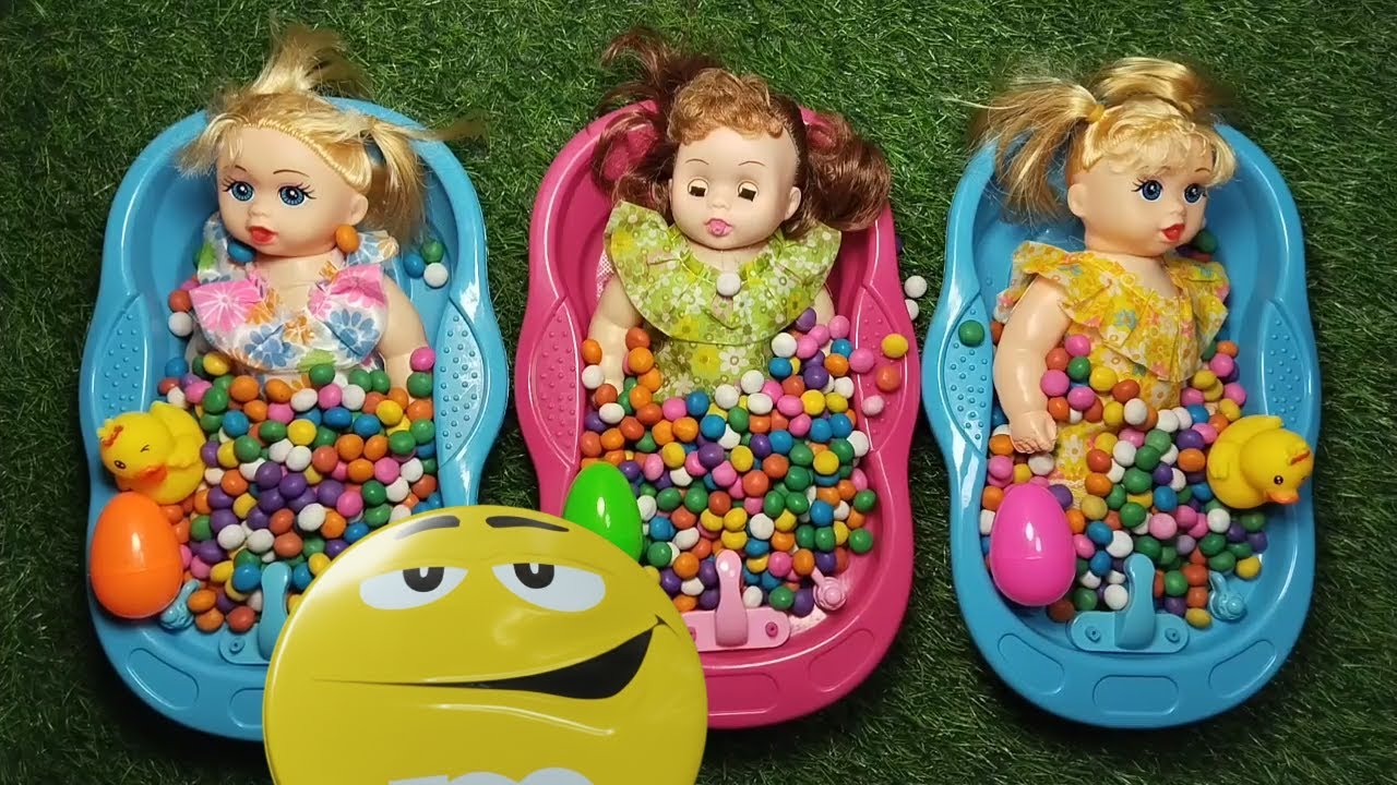 ASMR Kids Toy Candy Bath 🍭 Relaxing & Fun !