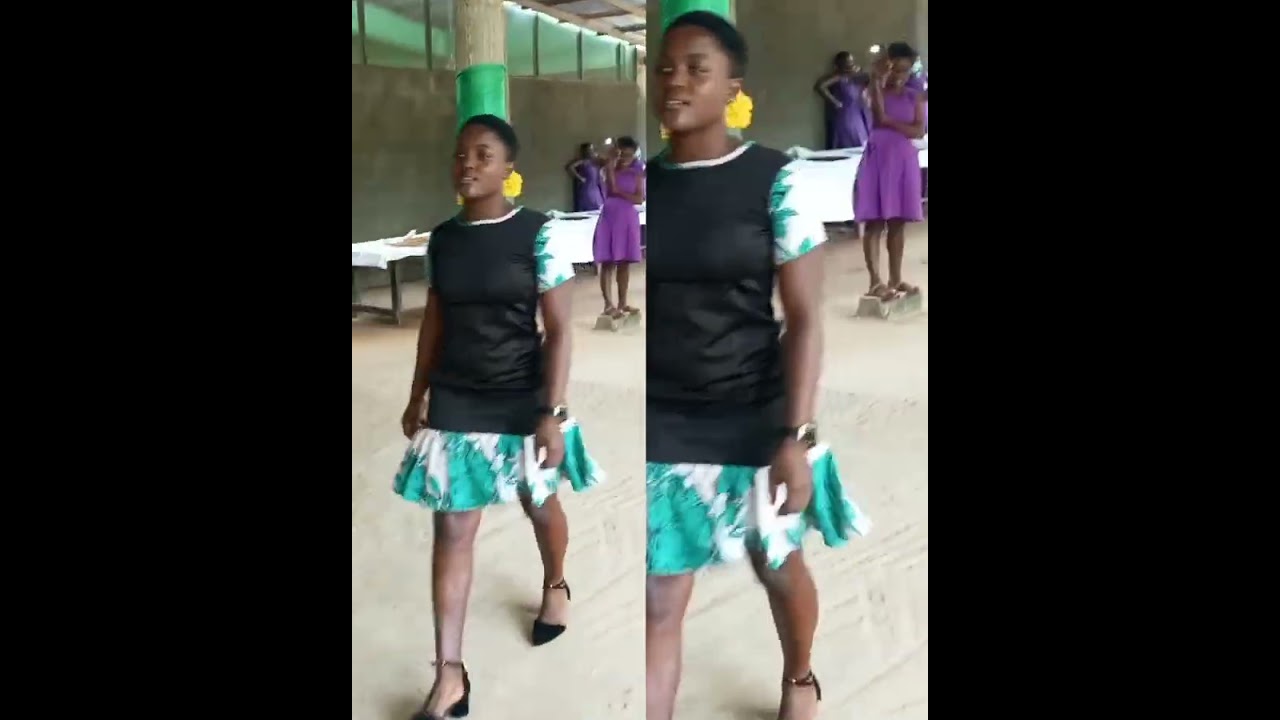 WASSCE practicals: Adasco Home Economics Clothing students in a cart walk and fit garment display