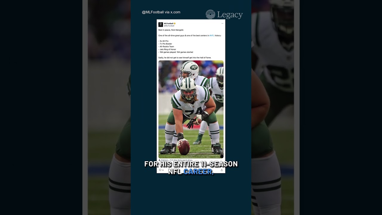 Remembering Nick Mangold | New York Jets Legend & Seven-Time Pro Bowler