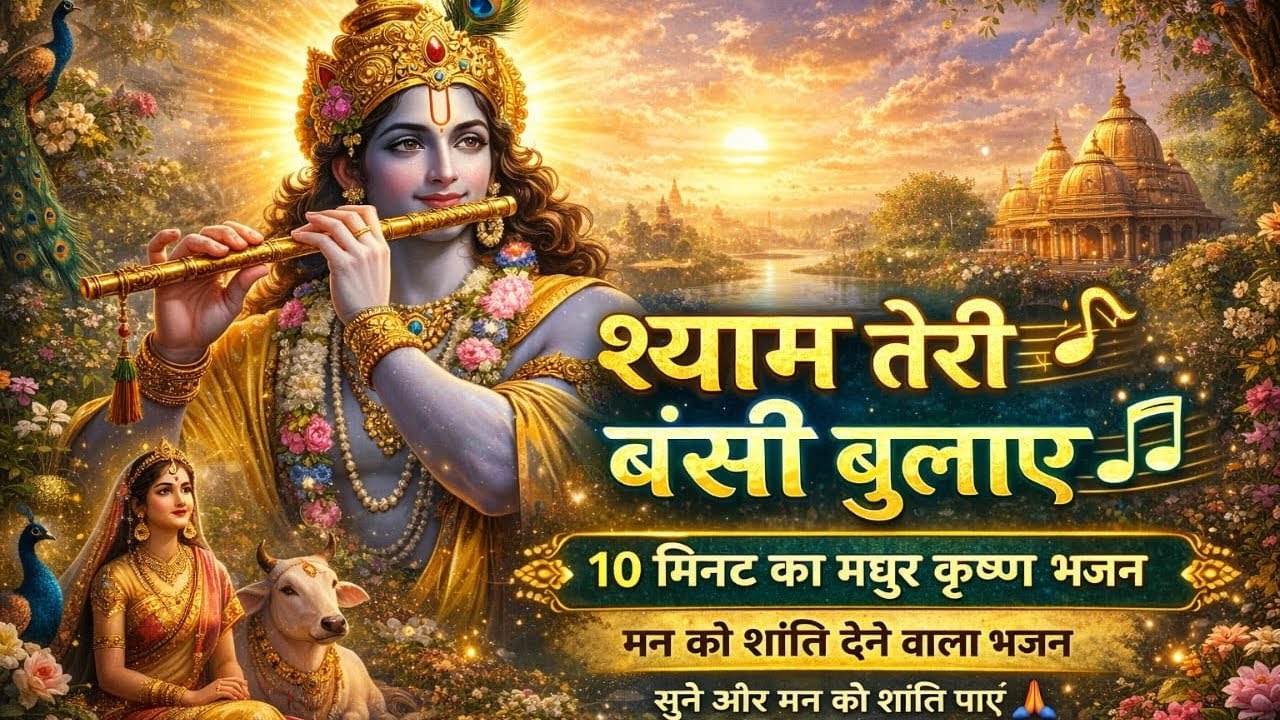 Shyam Teri Bansi Bulaaye | श्याम तेरी बंसी बुलाए | 10 Minute Ka Madhur Krishna Bhajan #bhaktisong  