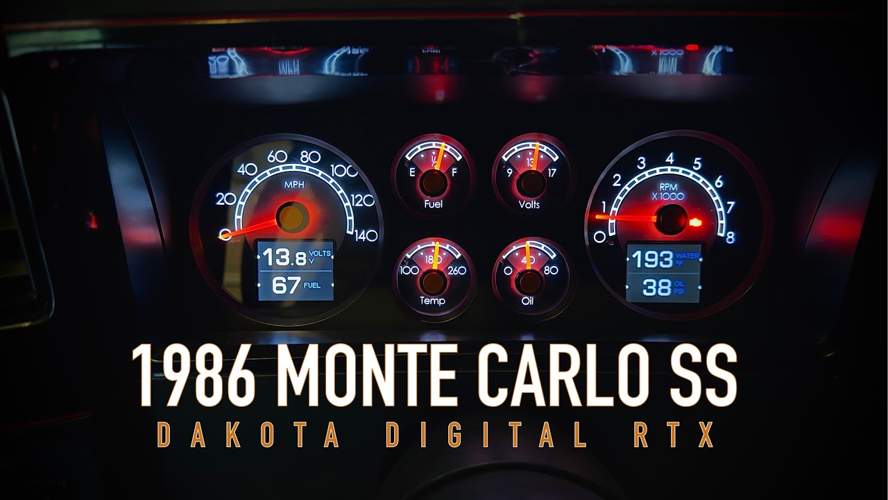 Установка Dakota Digital Dash: G-Body 1986 Monte Carlo SS