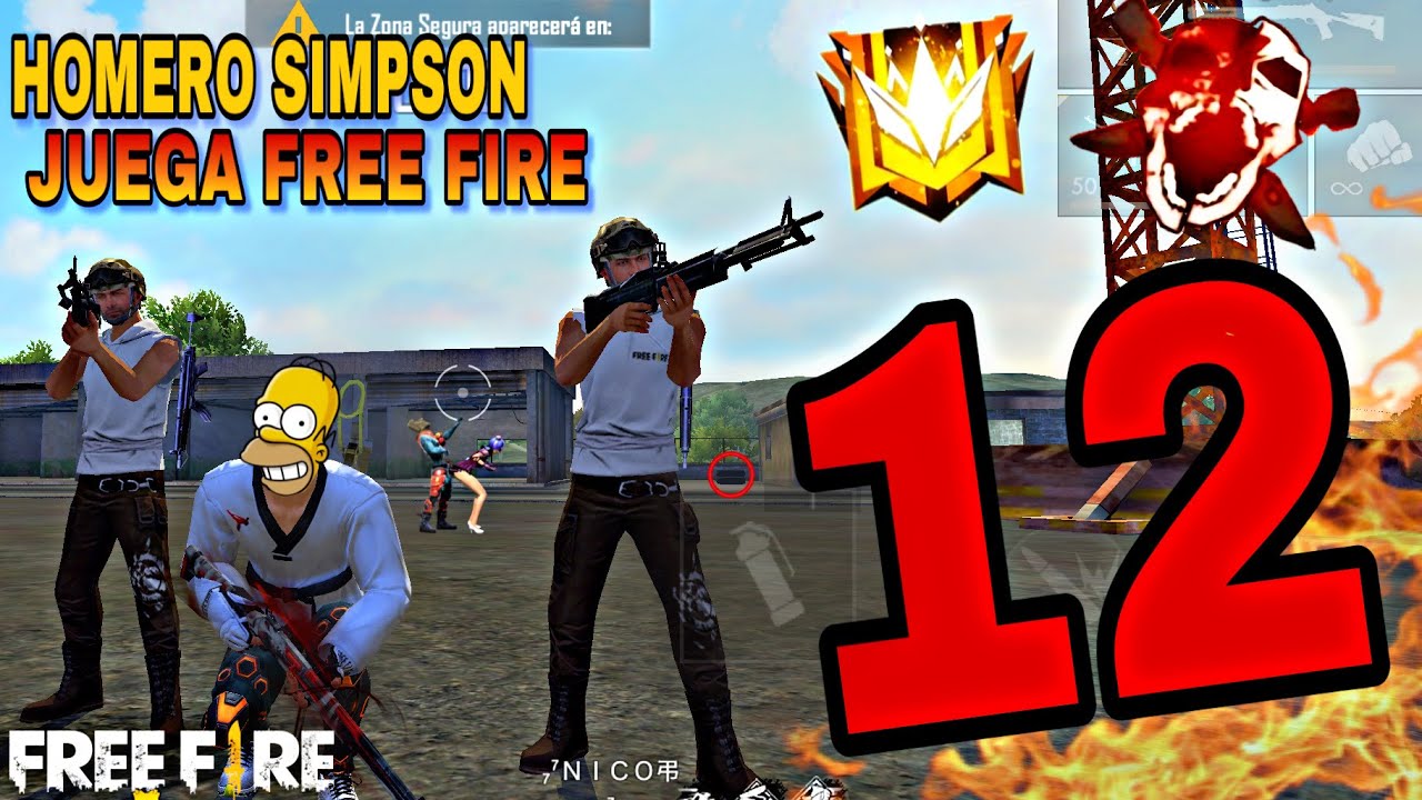 Homero Simpson Juega Free Fire #12🔥❤️ Si haces esto te BANEARAN la cuenta