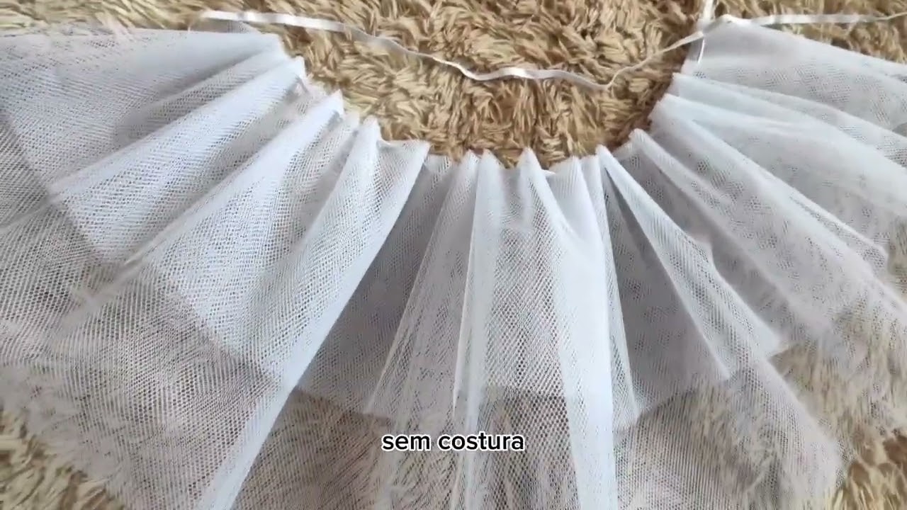 COMO FAZER SAIA tule de armação SEM COSTURAR ELÁSTICO, para são João