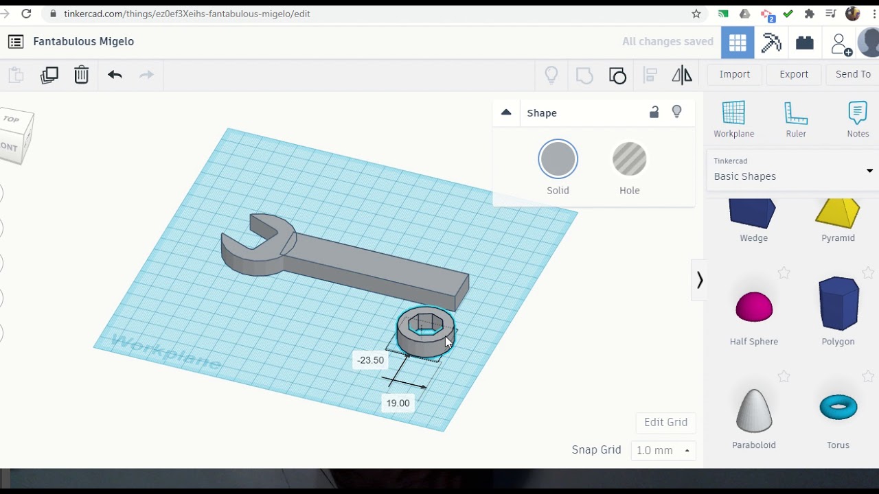 Spanner Tinkercad