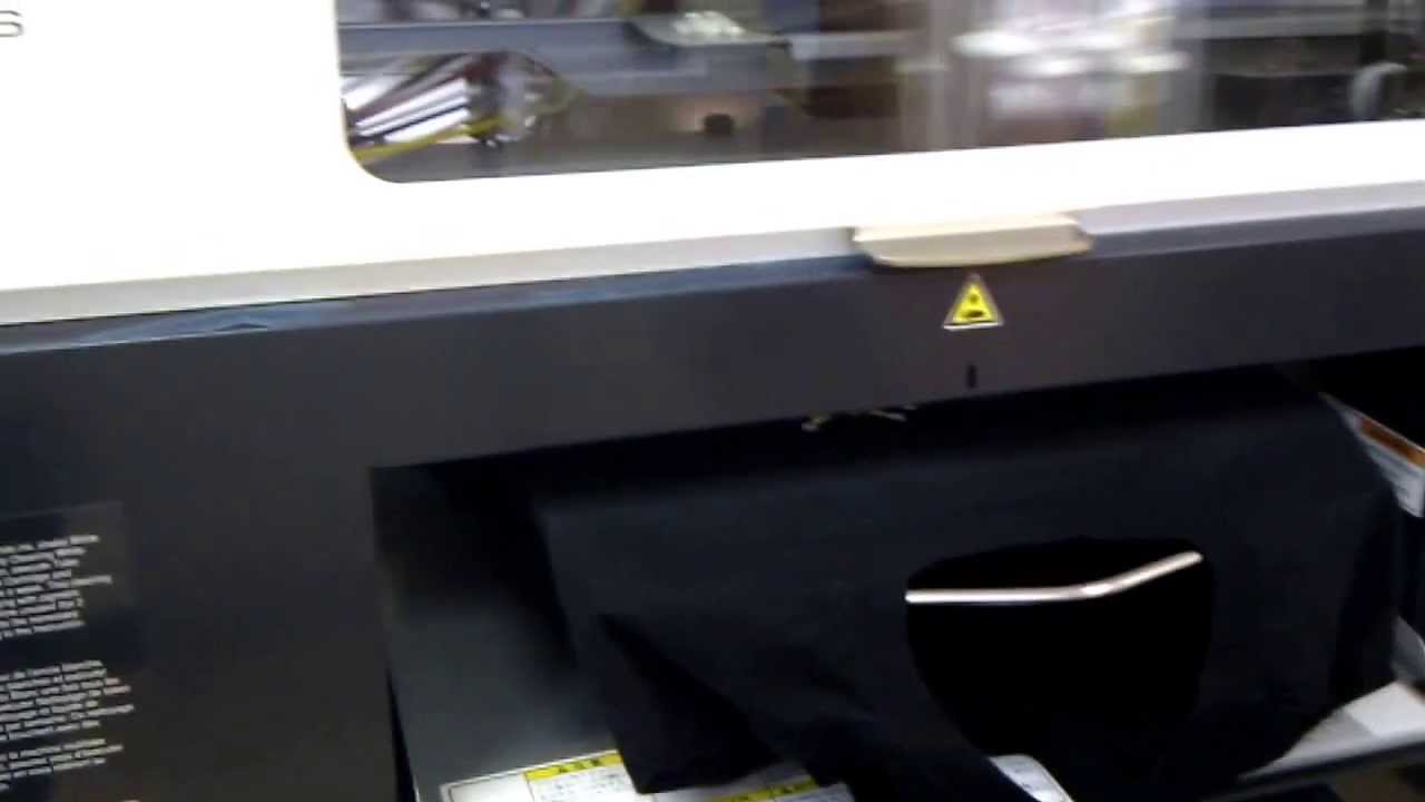 Brother GT-381 printing on dark garment