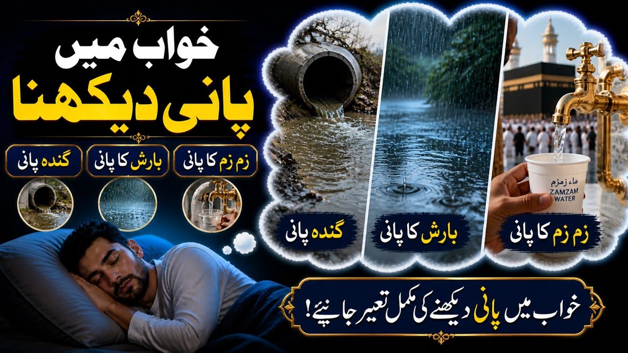 Khwab mein pani dekhna | Khwab mein barish ka pani dekhna | Khwabon ki tabeer