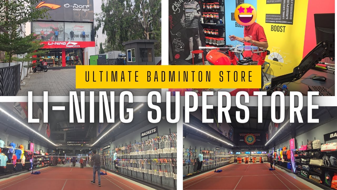 Experiencing Namma Bengaluru's Mega BADMINTON SHOWROOM + COURT!!!! LI-NING SUPERSTORE , WHITEFIELD