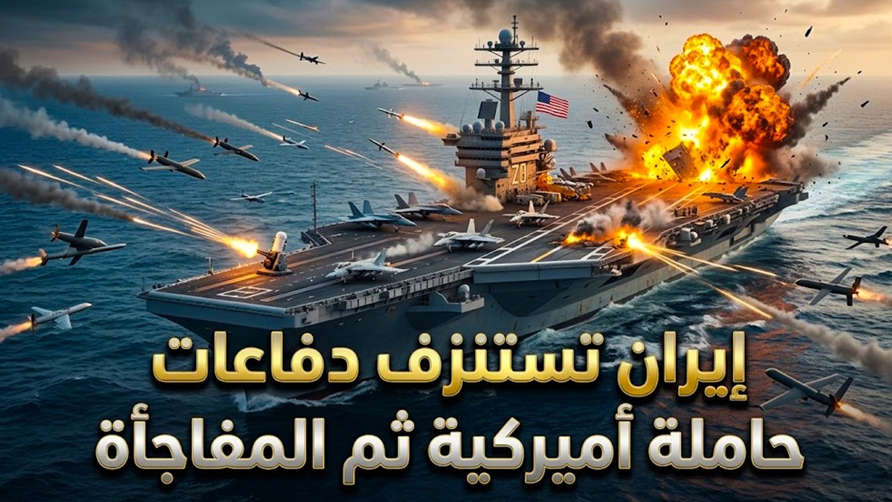 إيران تطلق 100 طائرة مسيّرة نحو حاملة طائرات أمريكية — الرد قلب الهجوم خلال دقائق