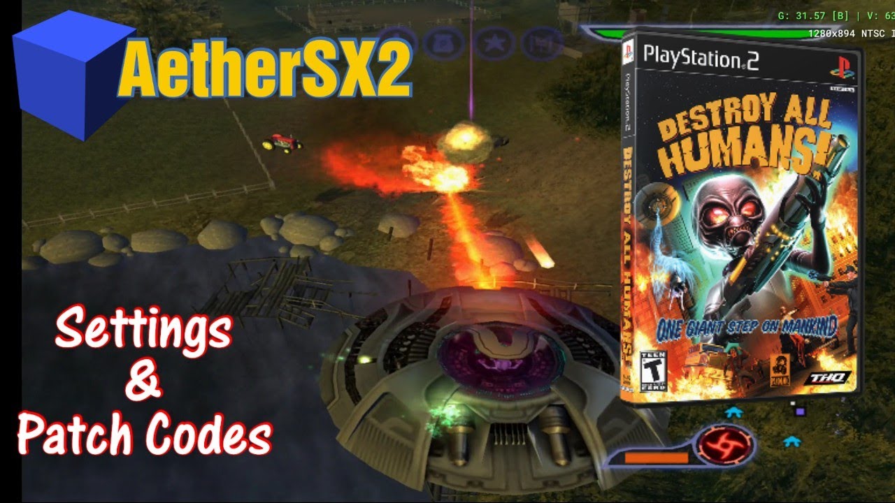 AetherSX2 Destroy All Humans! + Settings & Patch Codes