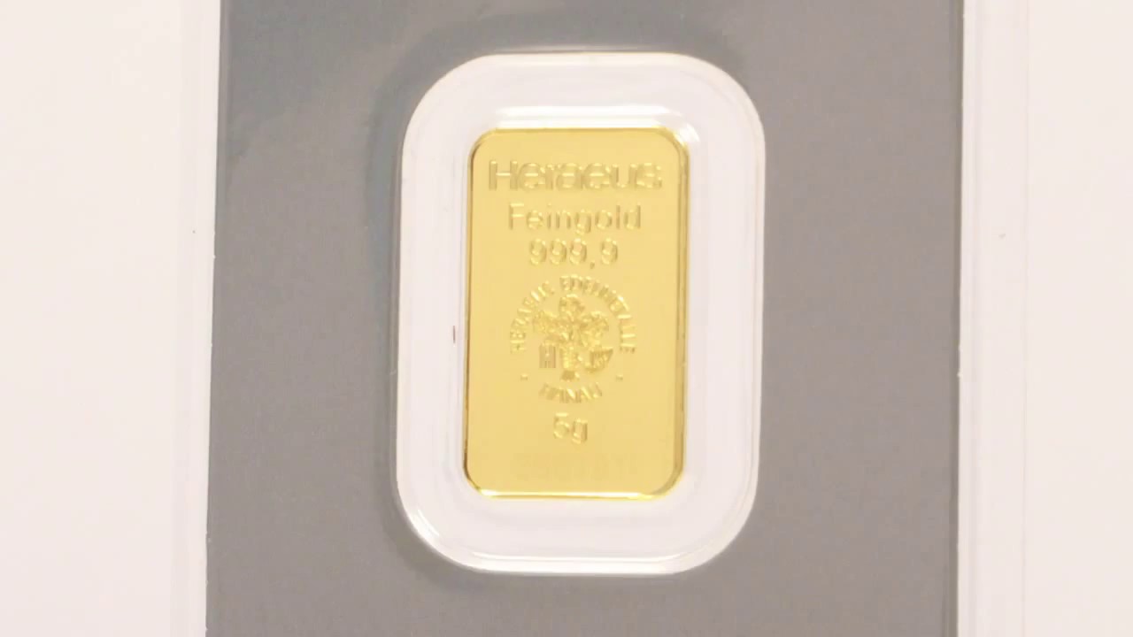 5 Gram Heraeus Goudbaar