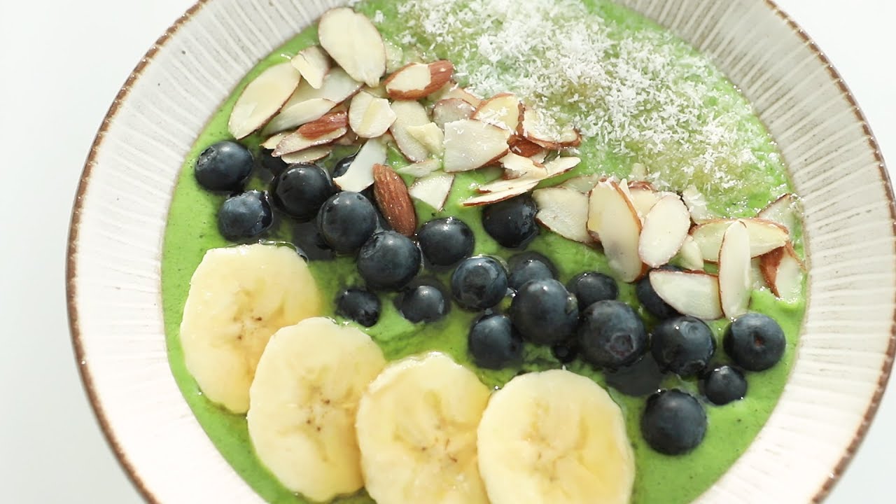 Raw Food Detox Recipe, Kale Banana Smoothie Bowl 가벼운 로푸드 한끼, 케일 바나나 스무디 볼 | Dalcook 달쿡