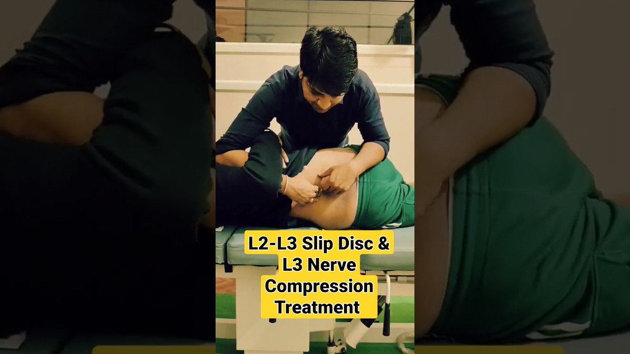 L2-L3 Slip Disc & L3 Nerve Compression Treatment #shorts #chiropractor #health #shortvideo