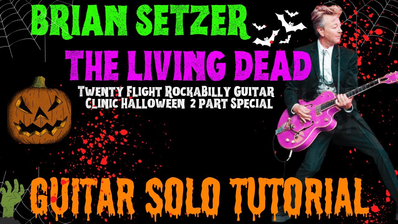 Brian Setzer SOLO LESSON 'The Living Dead'  #guitarlesson #briansetzer #gretsch
