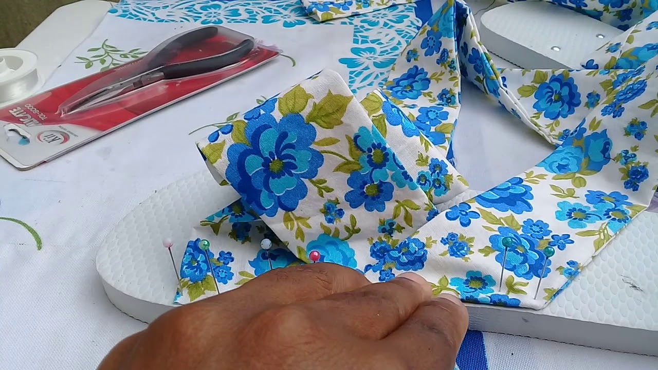 #HAVAIANAS COM TECIDO/ MUITO FÁCIL DE FAZER PASSO A PASSO