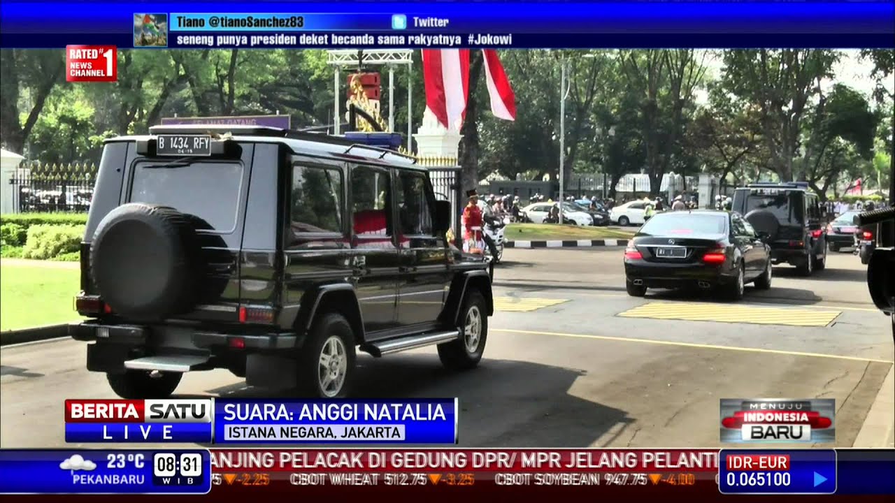 Presiden SBY dan Ibu Negara Tinggalkan Istana