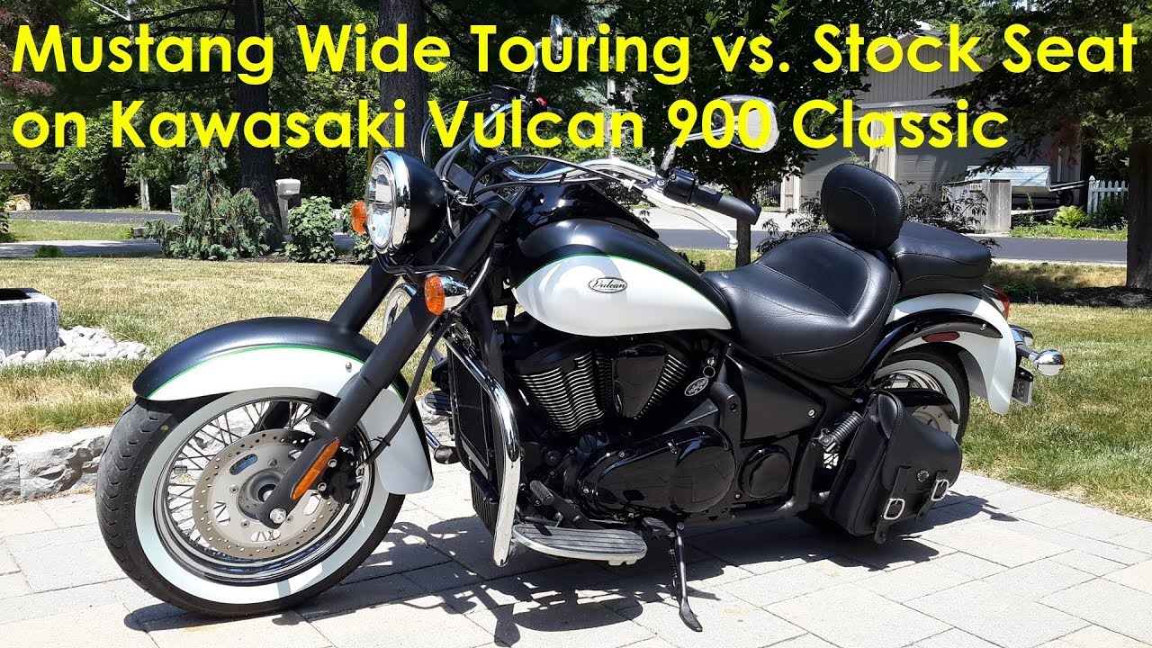 Mustang Wide Touring vs. Stock Seat - Kawasaki Vulcan 900 Classic