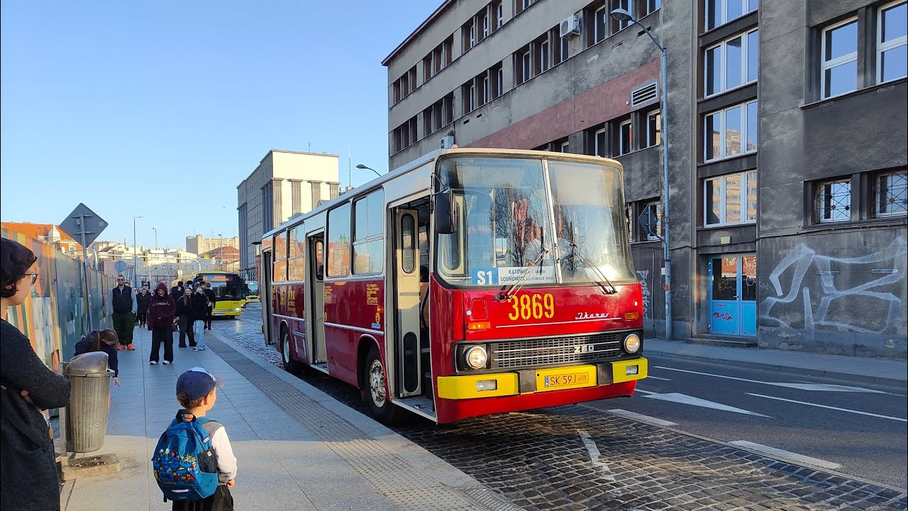 Przejazd Ikarus 260 #3869 na linii S1