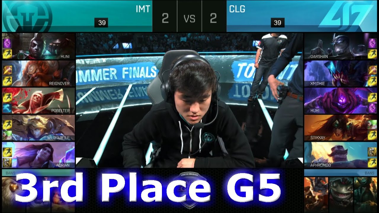 Immortals vs CLG | Game 5 for 3rd Place S6 NA LCS Summer 2016 PlayOffs | IMT vs CLG G5 1080p