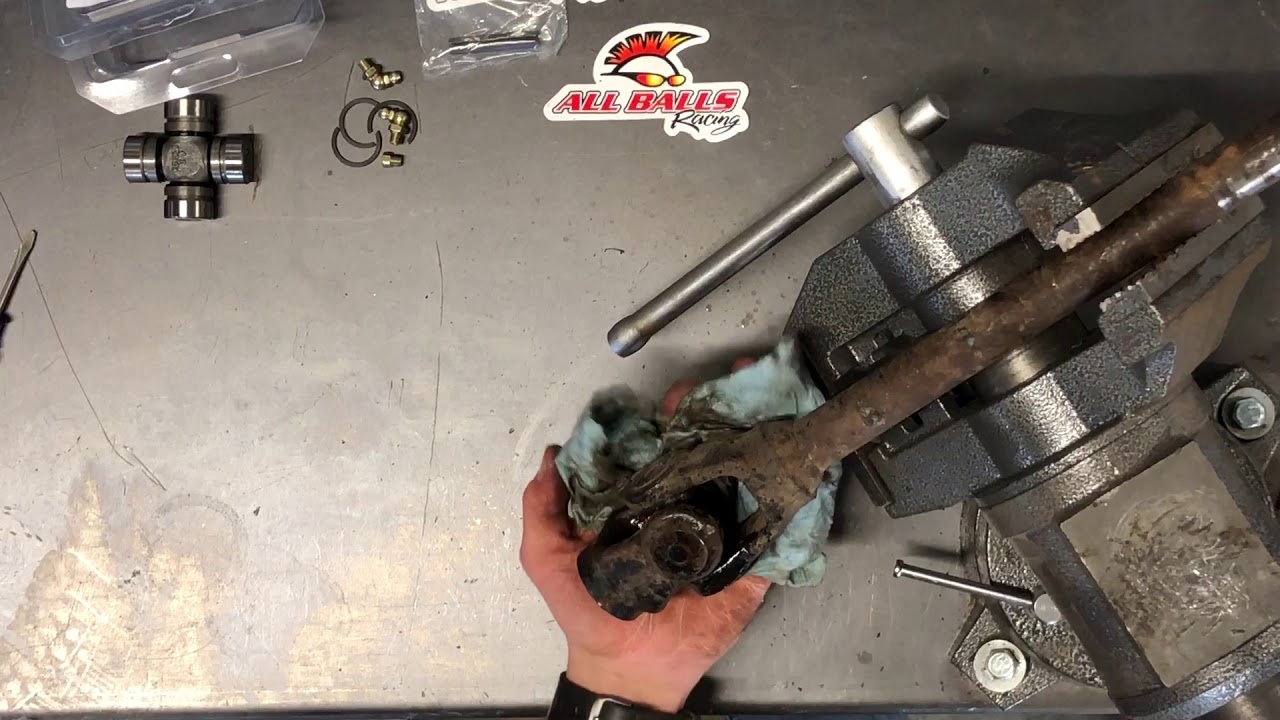 HOW TO - Remove & Replace U-Joint On Polaris ATV UTV Ranger Sportsman Ujoint Prop Shaft ALL BALLS