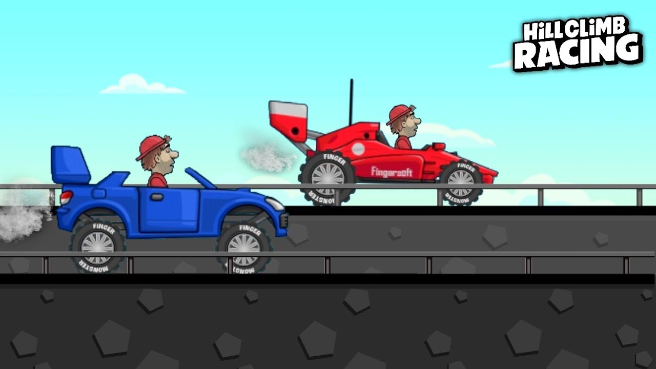 RACE CAR vs RALLY CAR (DRAG RACING) - Hill Climb Racing