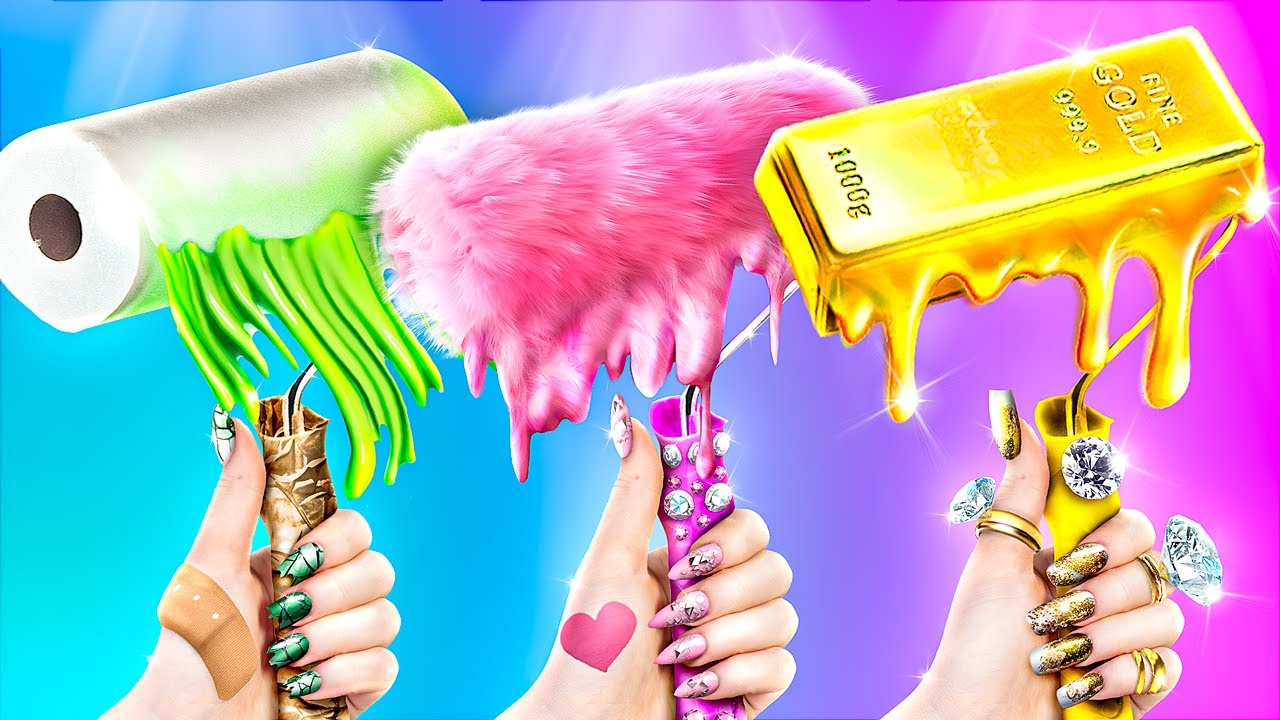 Sfida MAKEOVER un Solo Colore | Ricca vs al Verde vs Giga Ricca! *Mestieri più Belli*