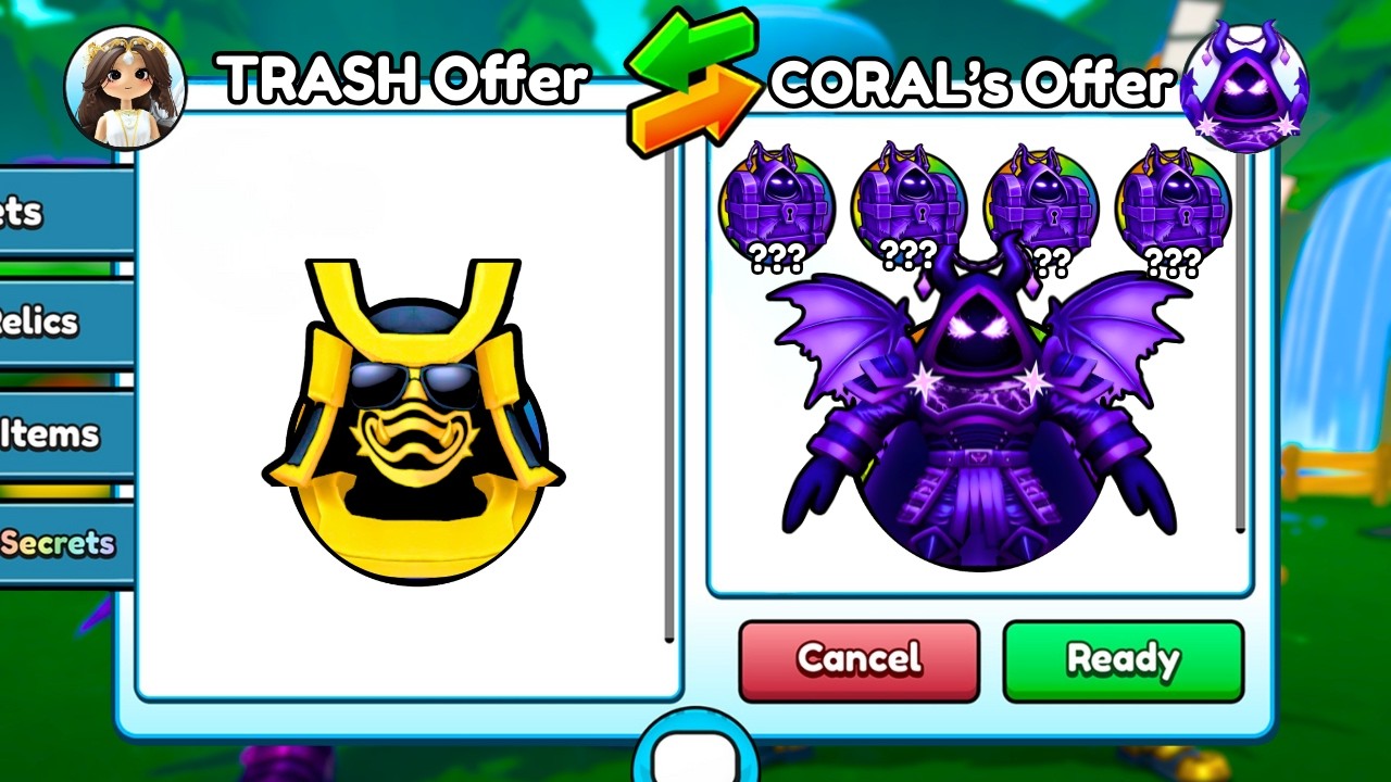 Секрет торговли из мусора в Coralbox в игре Brainrot Evolution (Roblox)