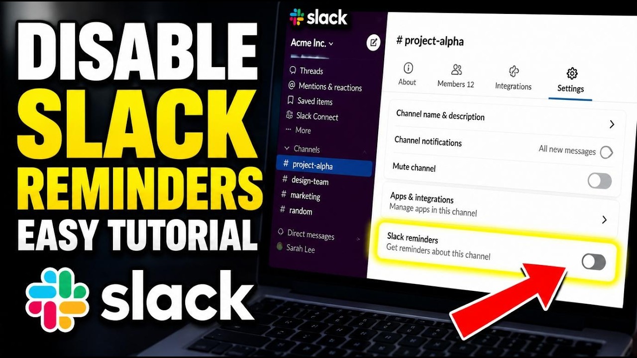 How to disable Slack reminder bots for project channels - Easy Tutorial