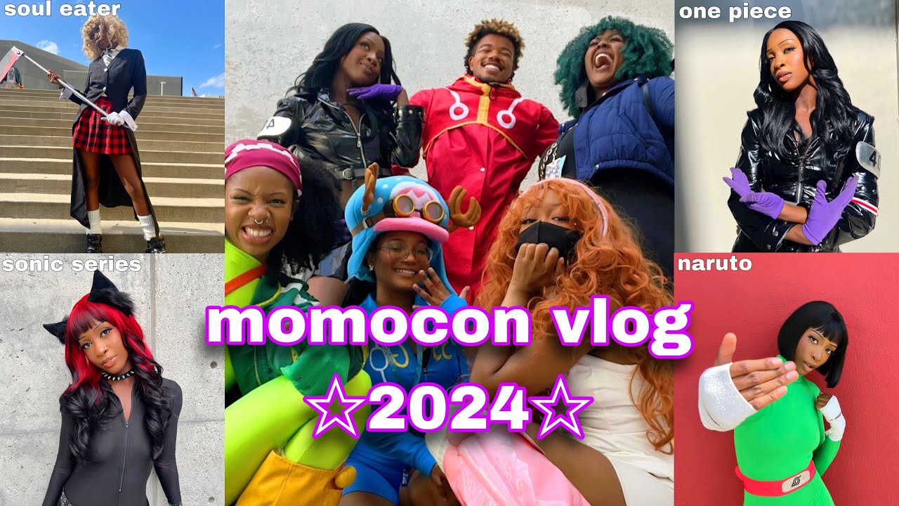 momocon 2024 ⋆｡°✩: | anime convention vlog: one piece egghead, naruto, sonic, soul eater cosplays