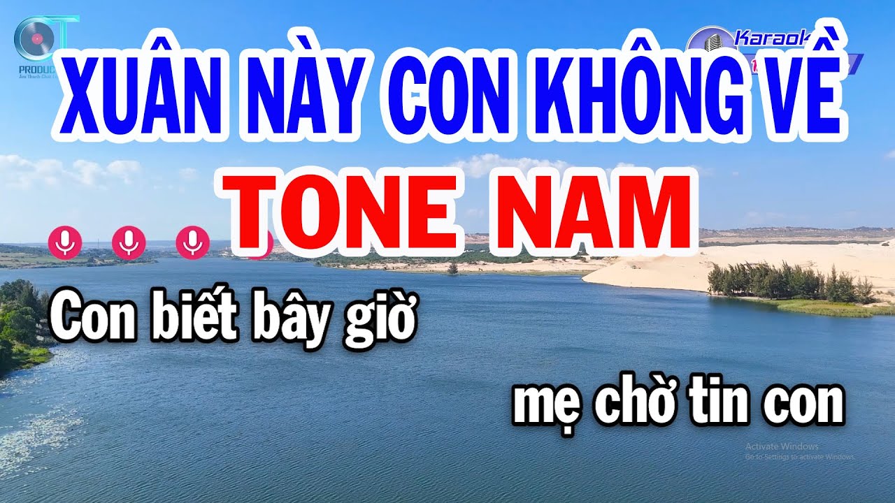 Karaoke Xuân Này Con Không Về Tone Nam ( D ) Nhạc Tết 2025 || Karaoke Đồng Sen