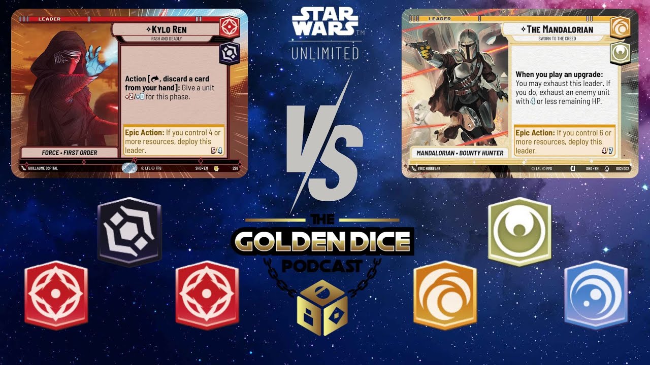 Kylo Ren Aggression vs The Mandalorian Vigilance | Star Wars Unlimited | Gameplay